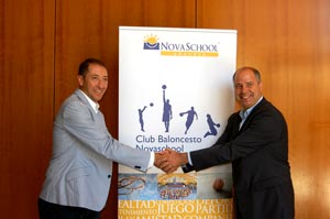 Francisco Barrionuevo durante la presentación del nuevo Club Baloncesto Novaschool